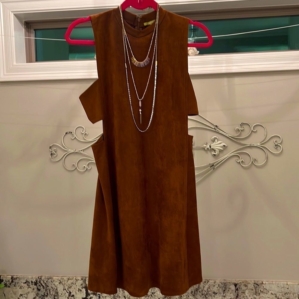 Gianni Bini velvet open sided dress